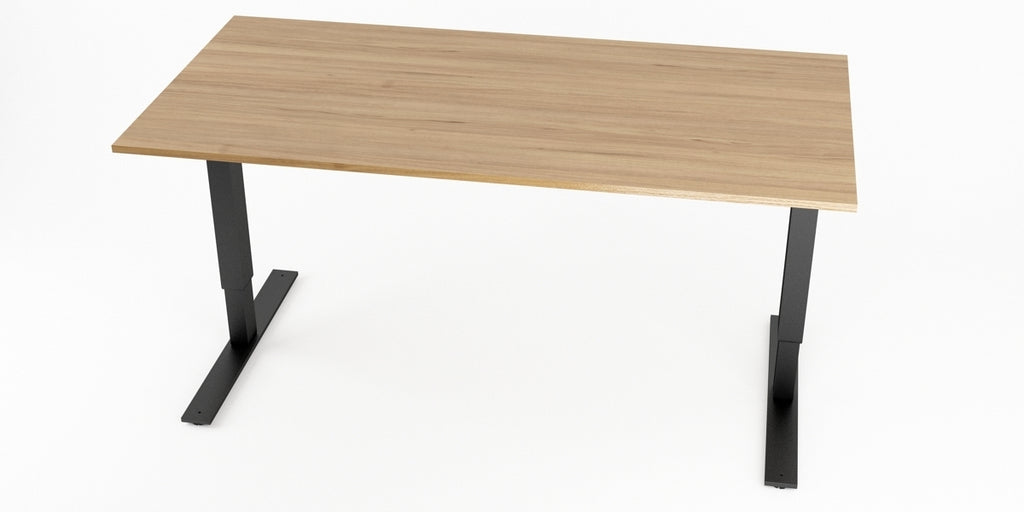 Skrivbord, höj- och sänkbart, rektangulärt, Sitt&Stå, ek, Offix