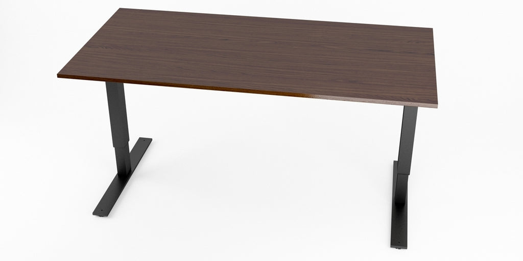 Skrivbord, höj- och sänkbart, rektangulärt, Sitt&Stå, valnöt, Offix