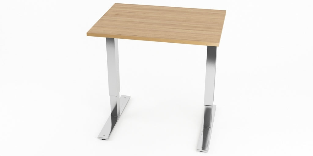 Skrivbord, rektangulärt, sidobord, T-benstativ, ek, Offix