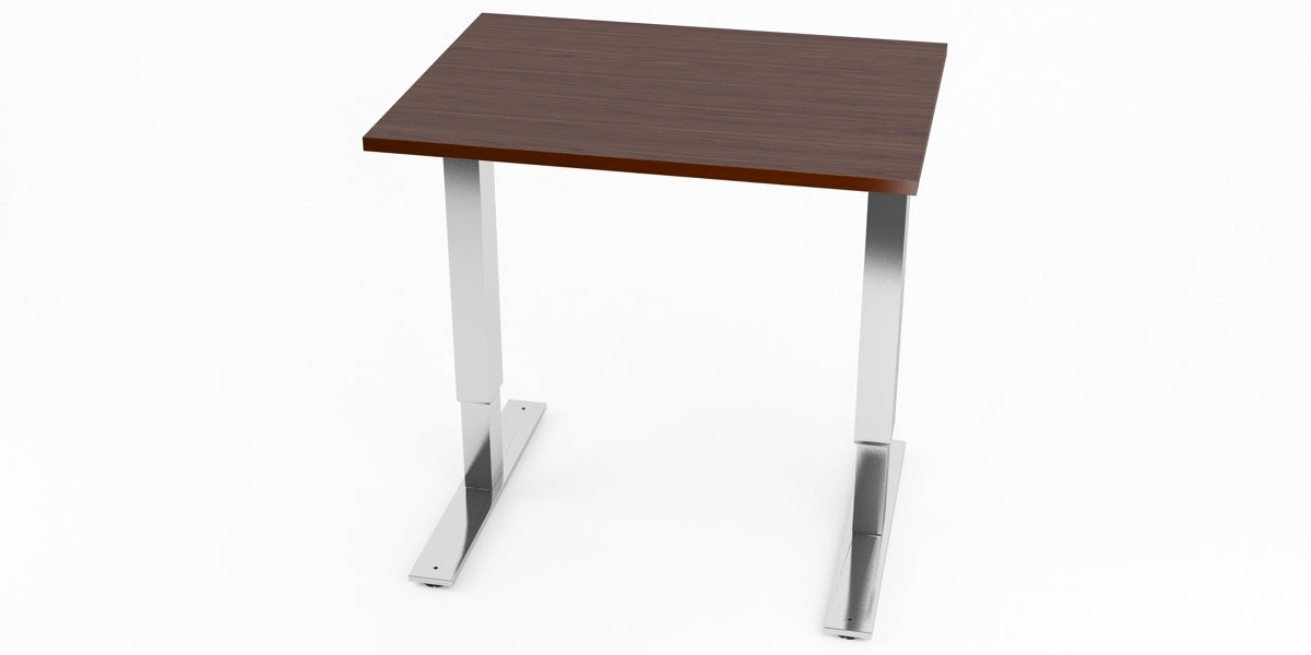 Skrivbord, rektangulärt, sidobord, T-benstativ, valnöt, Offix