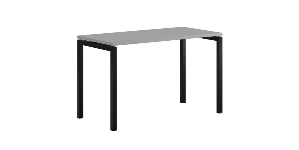 Skrivbord, rektangulärt, U-stativ, grå, Offix