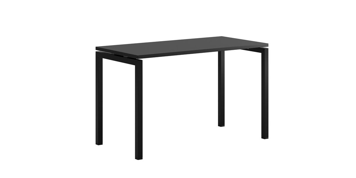 Skrivbord, rektangulärt, U-stativ, svart, Offix