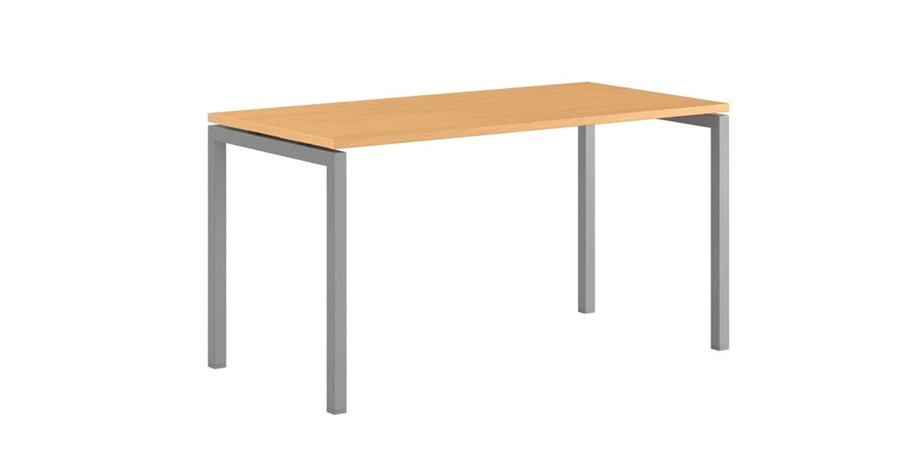 Skrivbord, rektangulärt, U-stativ, bok, Offix