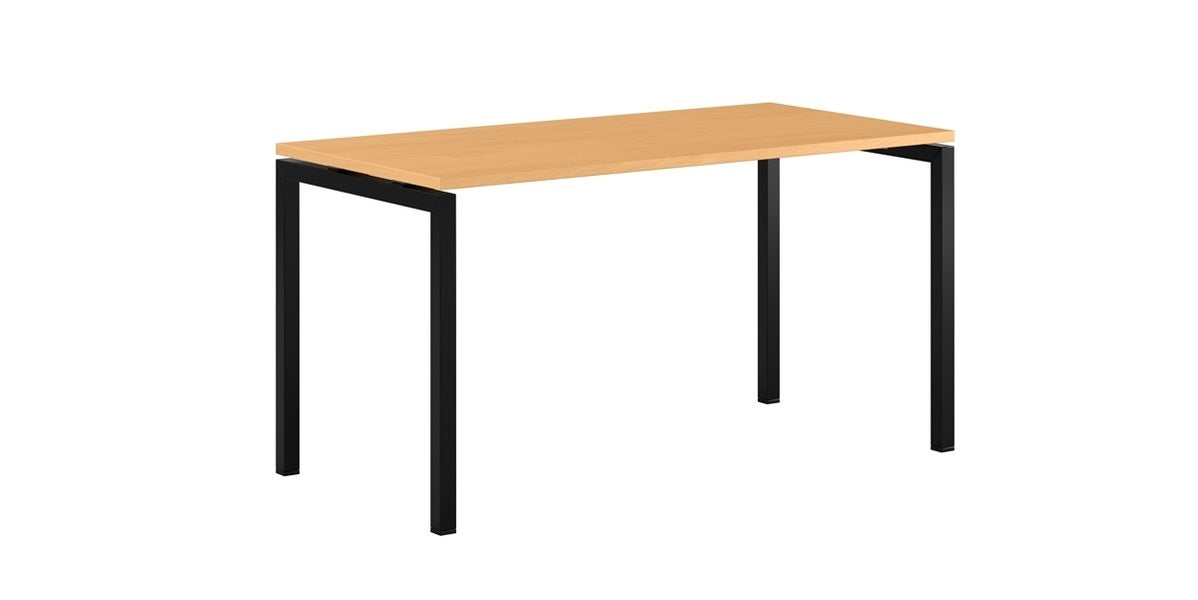 Skrivbord, rektangulärt, U-stativ, bok, Offix