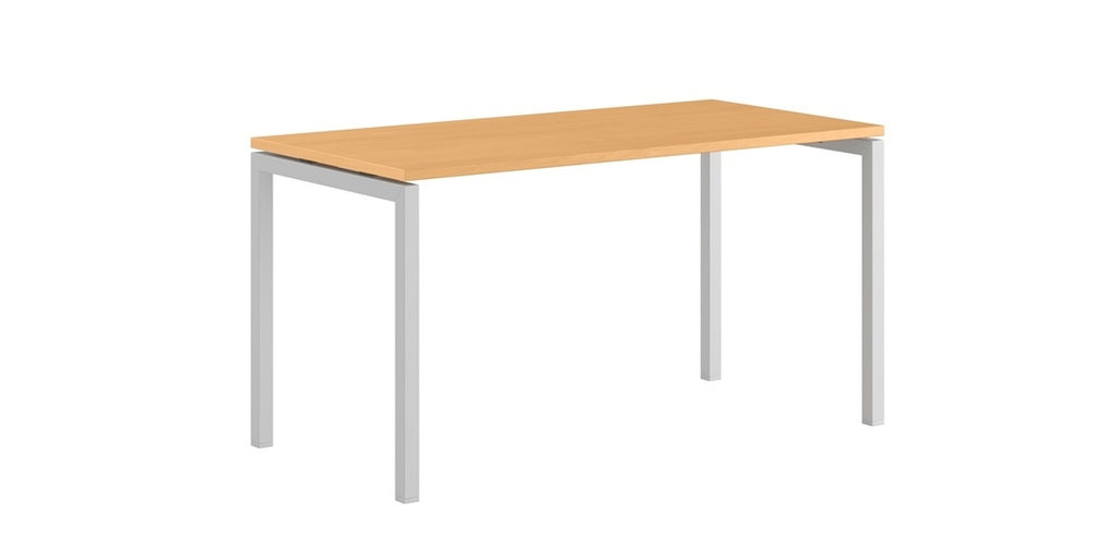 Skrivbord, rektangulärt, U-stativ, bok, Offix