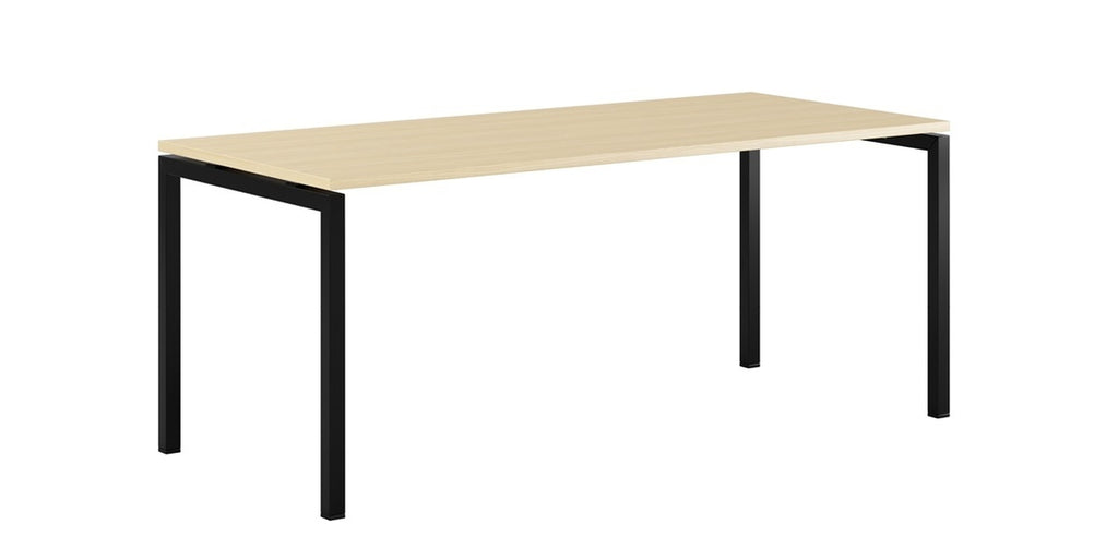 Skrivbord, rektangulärt, U-stativ, björk, Offix