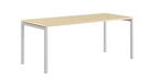 Skrivbord, rektangulärt, U-stativ, björk, Offix
