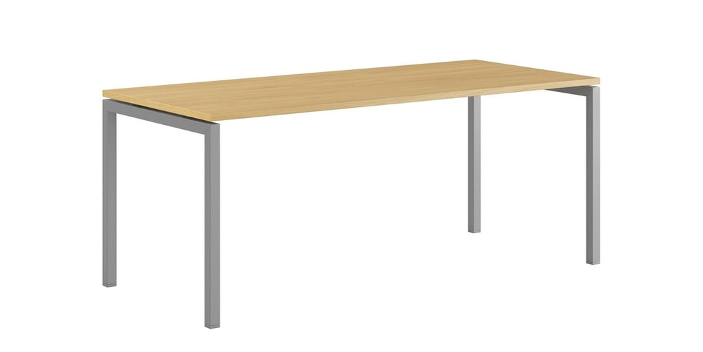 Skrivbord, rektangulärt, U-stativ, ek, Offix