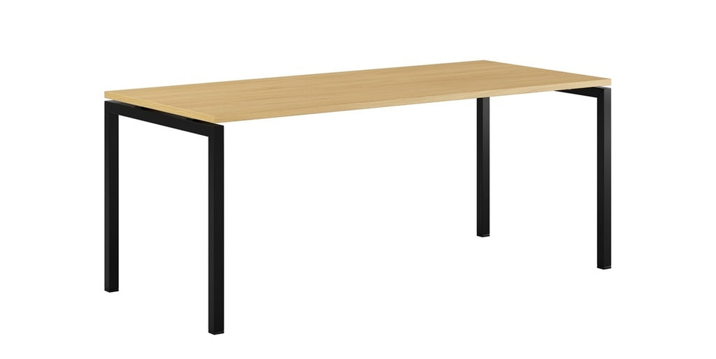 Skrivbord, rektangulärt, U-stativ, ek, Offix