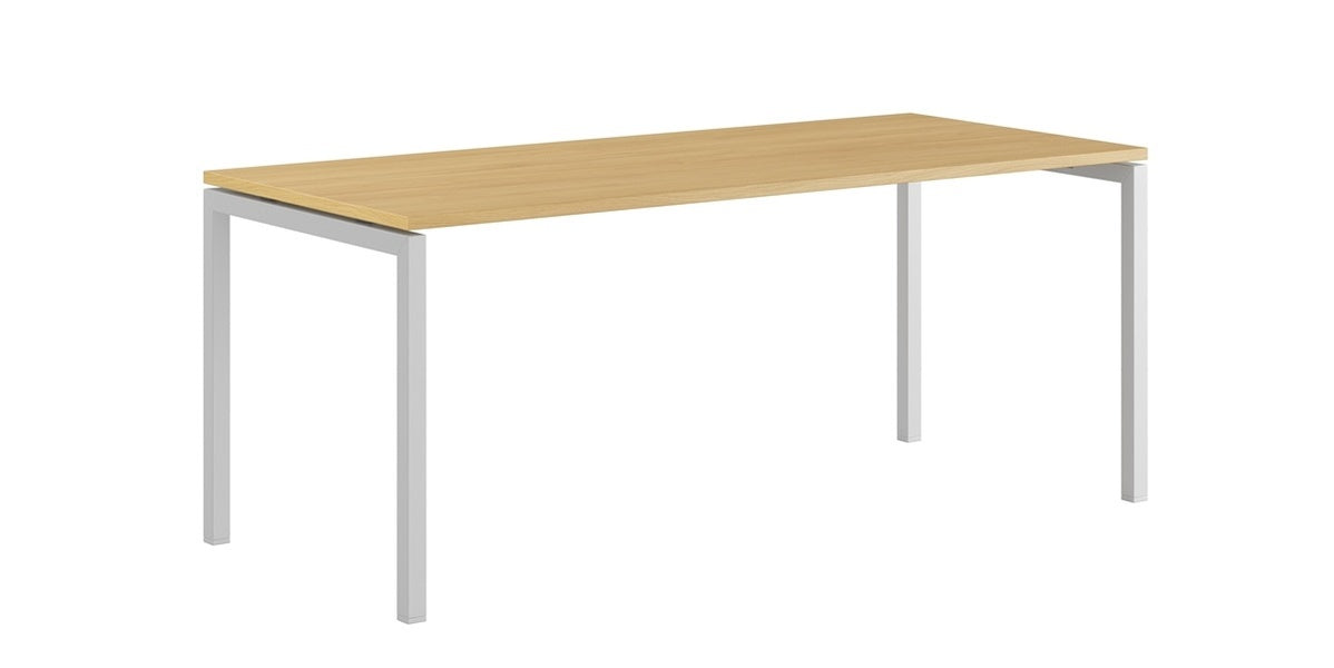 Skrivbord, rektangulärt, U-stativ, ek, Offix