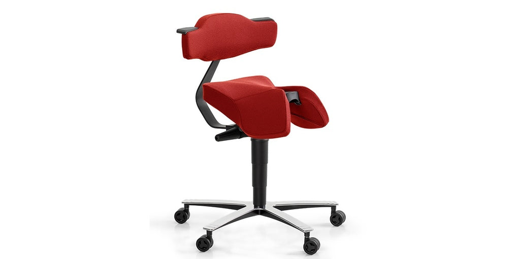 Ergonomisk kontorsstol, Sitt&Flex, 360S, röd, Offix