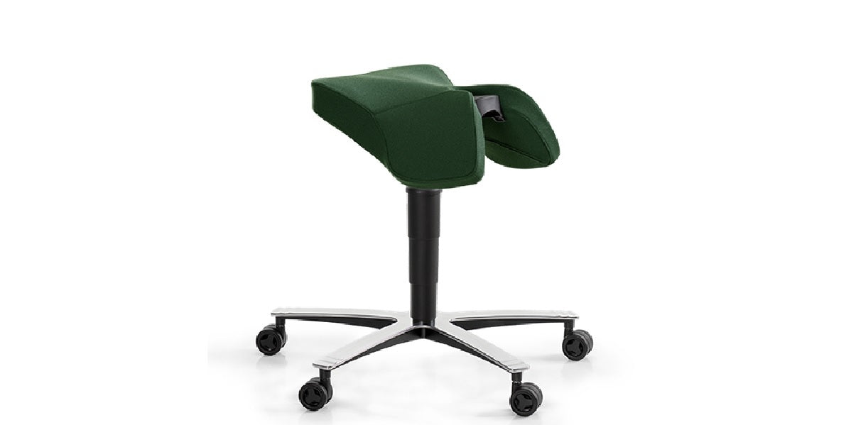Ergonomisk kontorsstol, Sitt&Flex, Sadel, grön, Offix