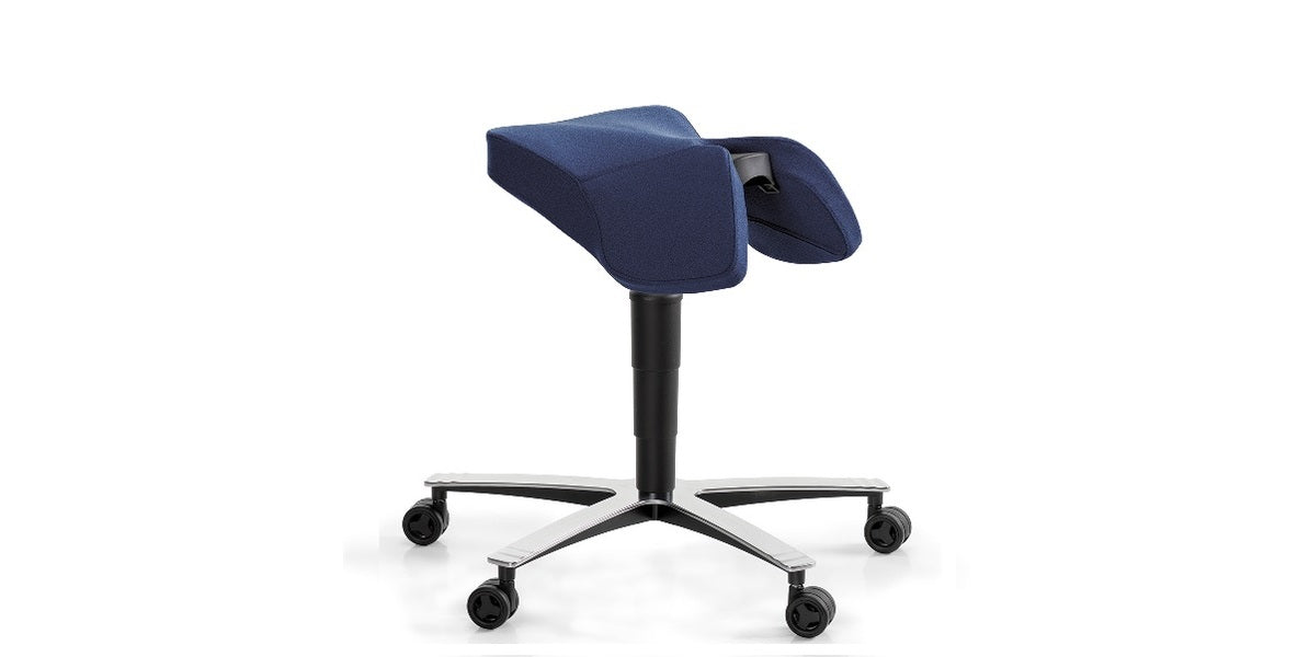 Ergonomisk kontorsstol, Sitt&Flex, Sadel, marinblå, Offix