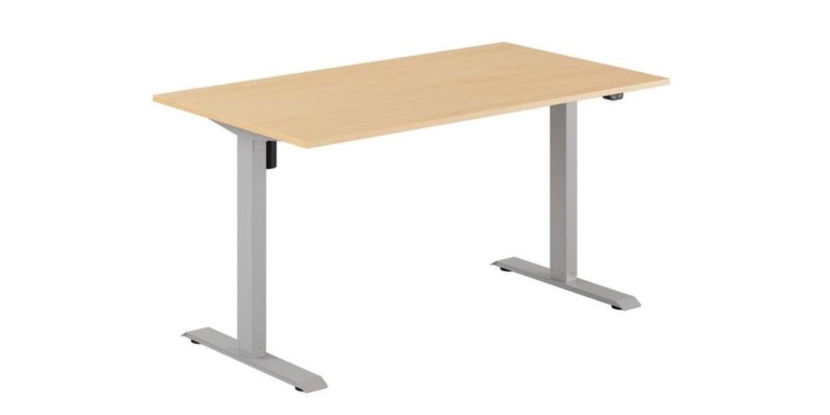 Skrivbord, höj- och sänkbart, Basic, rektangulärt, Sitt&Stå, bok, Offix