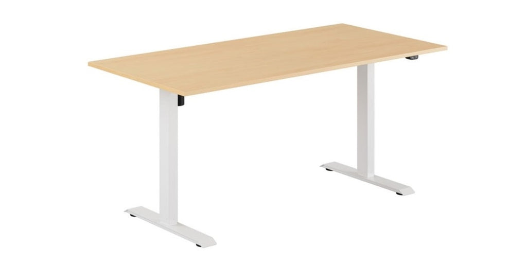 Skrivbord, höj- och sänkbart, Basic, rektangulärt, Sitt&Stå, bok, Offix