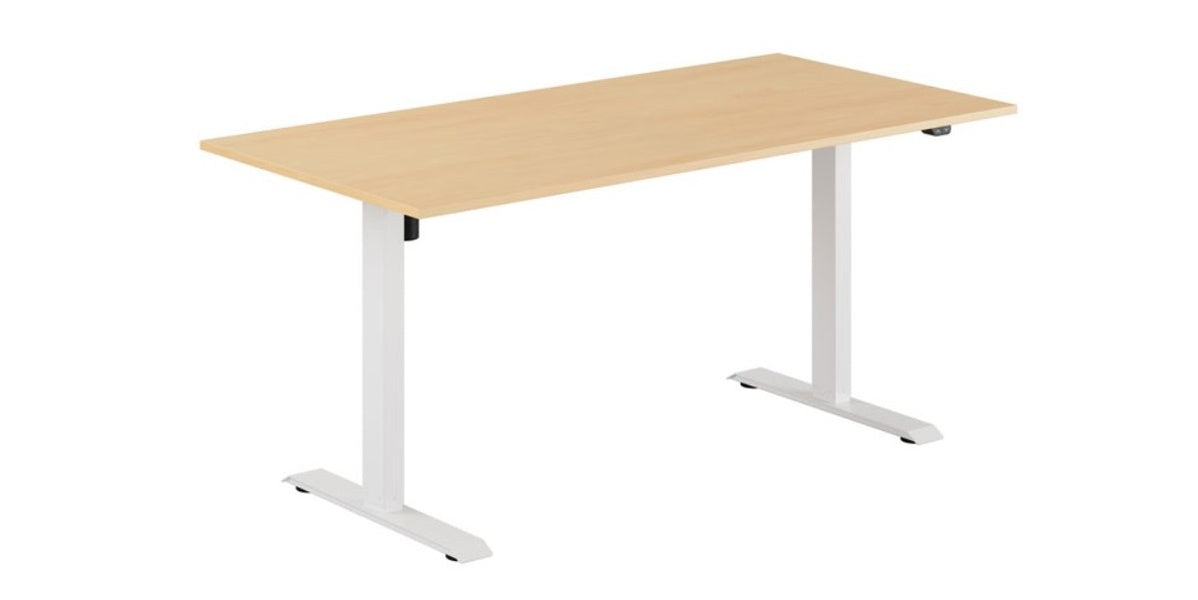 Skrivbord, höj- och sänkbart, Basic, rektangulärt, Sitt&Stå, bok, Offix