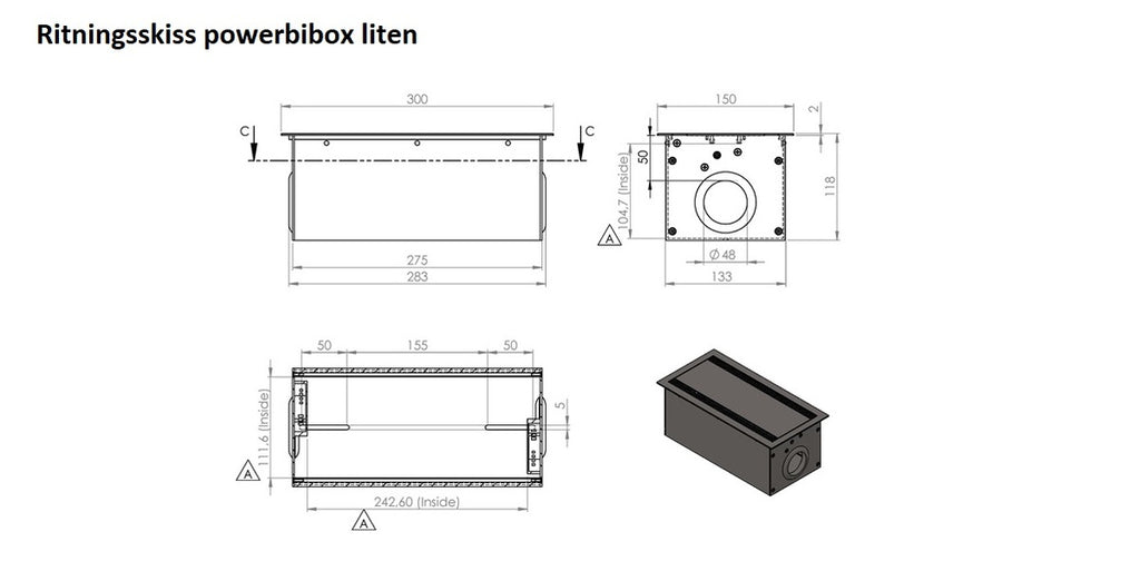 Tillbehör konferensbord, powerbibox