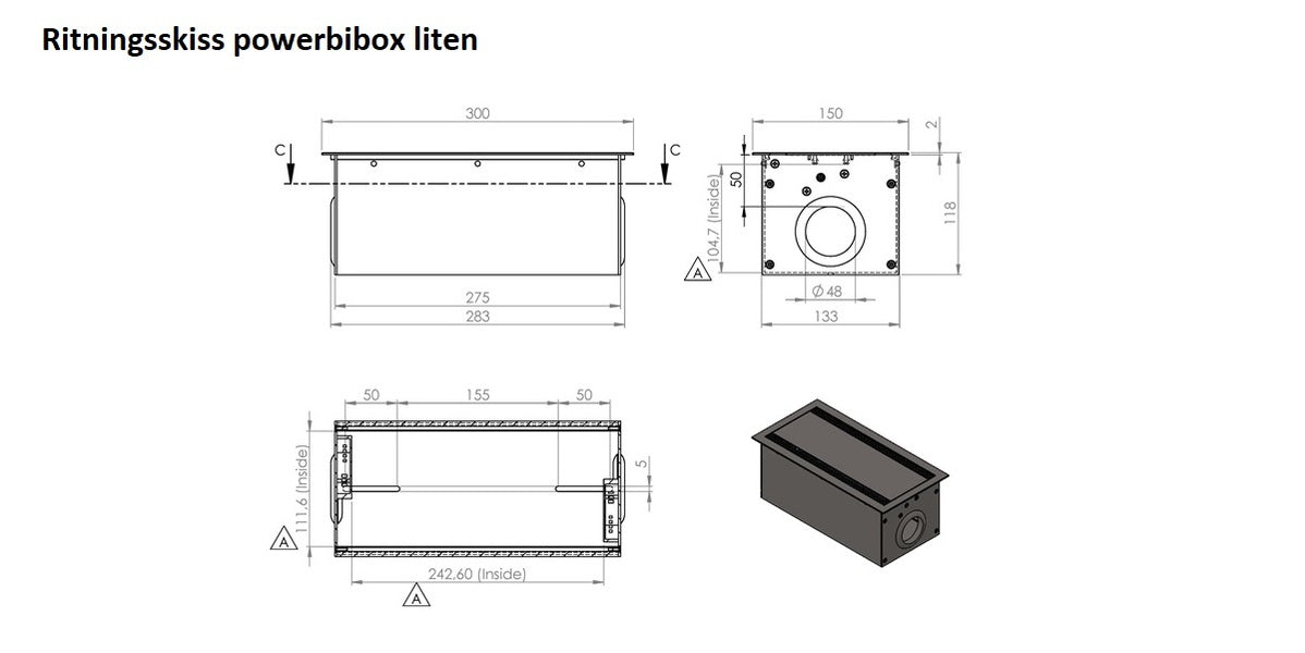 Tillbehör konferensbord, powerbibox