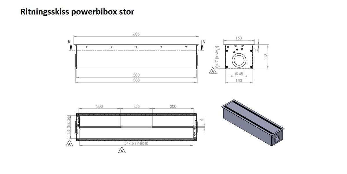 Tillbehör konferensbord, powerbibox