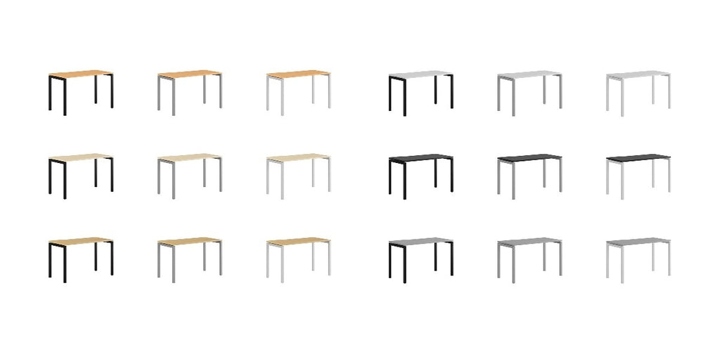 Skrivbord, rektangulärt, U-stativ, ek, Offix