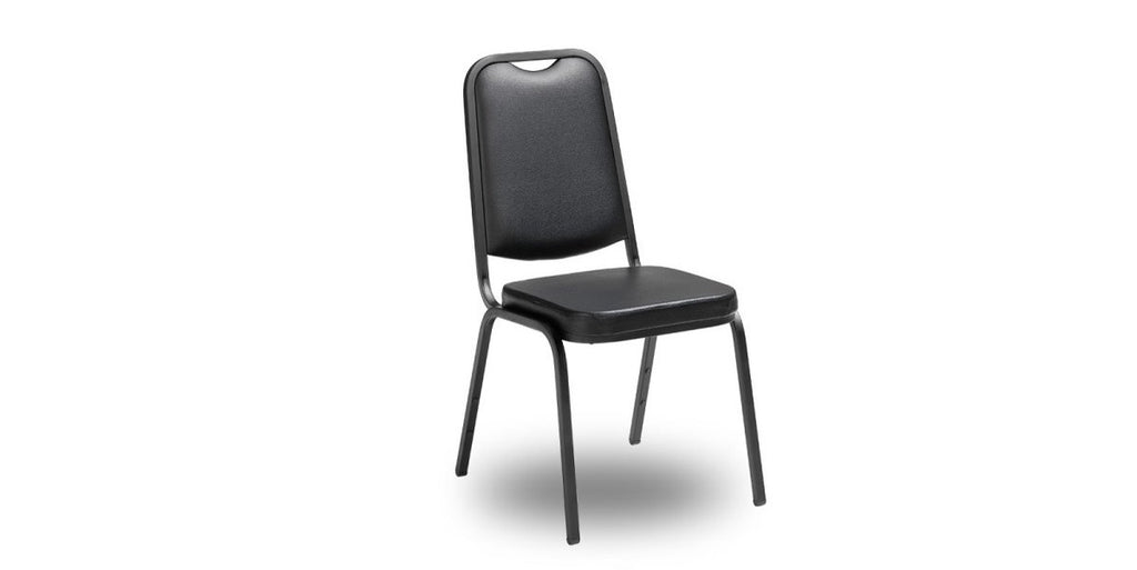 Konferensstol, staplingsbar, Flex06, konstläder svart, Offix